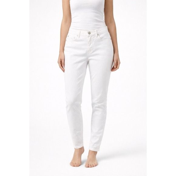 Eileen Fisher Denim - Eileen Fisher Organic Cotton Stretch Straight Leg‎ Jeans White Women's Size 4